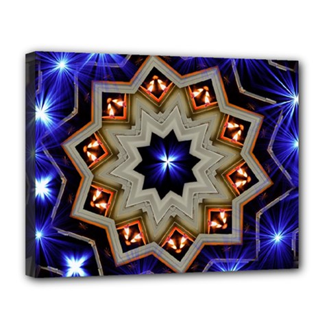Background Mandala Star Canvas 14  X 11  (stretched)
