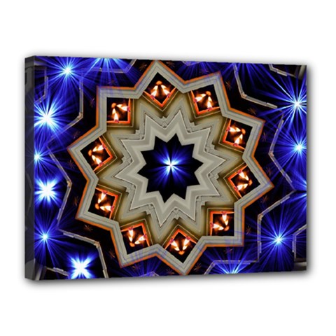 Background Mandala Star Canvas 16  X 12  (stretched)