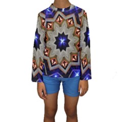 Background Mandala Star Kids  Long Sleeve Swimwear