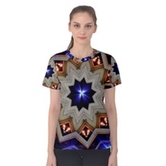 Background Mandala Star Women s Cotton Tee