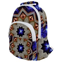 Background Mandala Star Rounded Multi Pocket Backpack by Mariart