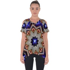 Background Mandala Star Cut Out Side Drop Tee by Mariart