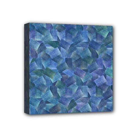 Background Blue Texture Mini Canvas 4  X 4  (stretched)