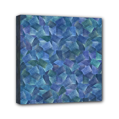 Background Blue Texture Mini Canvas 6  X 6  (stretched)