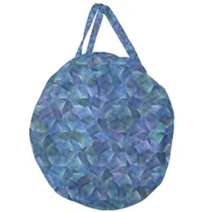 Background Blue Texture Giant Round Zipper Tote