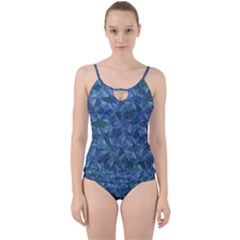 Background Blue Texture Cut Out Top Tankini Set by Alisyart