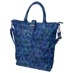 Background Blue Texture Buckle Top Tote Bag