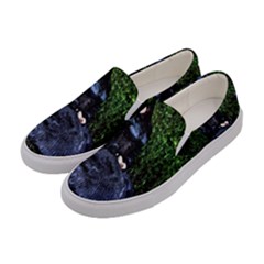 Gotthic Girl With Umbrella Women s Canvas Slip Ons by snowwhitegirl