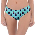 Nerdy 60s  Girl Pattern Aqua Reversible Classic Bikini Bottoms View3