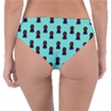 Nerdy 60s  Girl Pattern Aqua Reversible Classic Bikini Bottoms View4