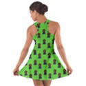 Nerdy 60s  Girl Pattern Green Cotton Racerback Dress View2