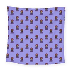 Nerdy 60s  Girl Pattern Purple Square Tapestry (large)