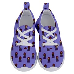 Nerdy 60s  Girl Pattern Purple Running Shoes by snowwhitegirl