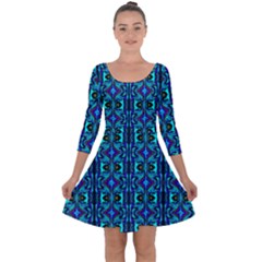 O 5 Quarter Sleeve Skater Dress