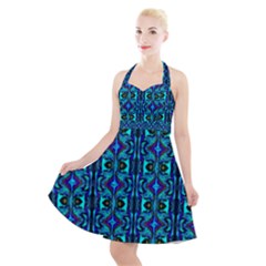 O 5 Halter Party Swing Dress 