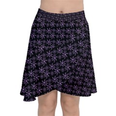 Lilac Firecracker Heart Pattern Chiffon Wrap Front Skirt by snowwhitegirl