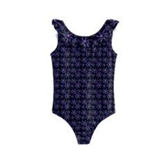 Lilac Firecracker Heart Pattern Kids  Frill Swimsuit by snowwhitegirl