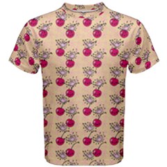 Cherries An Bats Peach Men s Cotton Tee by snowwhitegirl