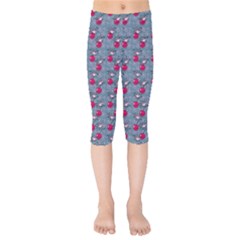 Cherries An Bats Kids  Capri Leggings 