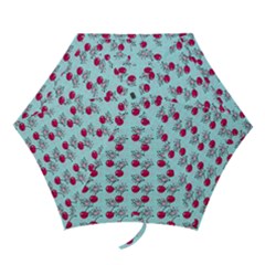 Cherries An Bats Aqua Mini Folding Umbrellas