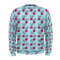 Cherries An Bats Aqua Men s Sweatshirt