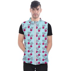 Cherries An Bats Aqua Men s Puffer Vest