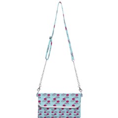 Cherries An Bats Aqua Mini Crossbody Handbag