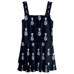 Heart Skeleton Pattern Kids  Layered Skirt Swimsuit by snowwhitegirl