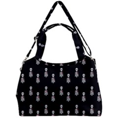 Heart Skeleton Pattern Double Compartment Shoulder Bag