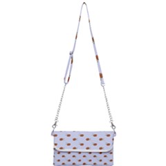 Peach Rose Blue Mini Crossbody Handbag by snowwhitegirl