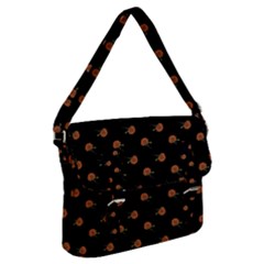 Peach Rose Black Buckle Messenger Bag by snowwhitegirl