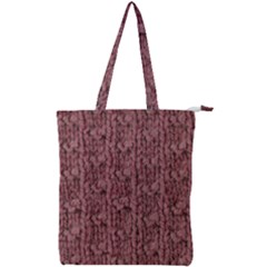 Knitted Wool Rose Double Zip Up Tote Bag by snowwhitegirl