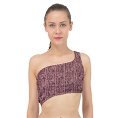 Knitted Wool Rose Spliced Up Bikini Top  by snowwhitegirl