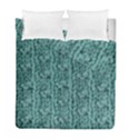 Knitted Wool Blue Duvet Cover Double Side (Full/ Double Size) View1