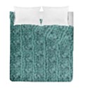 Knitted Wool Blue Duvet Cover Double Side (Full/ Double Size) View2