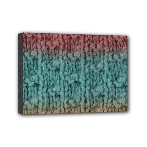 Knitted Wool Ombre 1 Mini Canvas 7  X 5  (stretched)