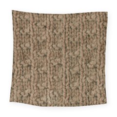 Knitted Wool Brown Square Tapestry (large)