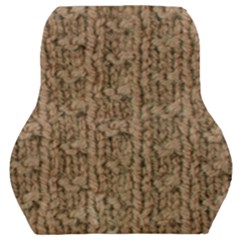 Knitted Wool Brown Car Seat Back Cushion  by snowwhitegirl