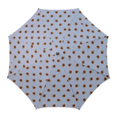 Peach Rose Blue Golf Umbrellas