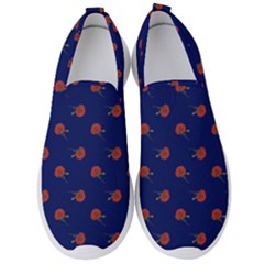 Red Rose Blue Men s Slip On Sneakers