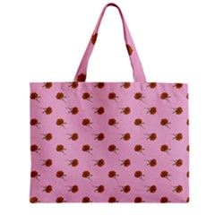 Peach Rose Pink Zipper Mini Tote Bag by snowwhitegirl