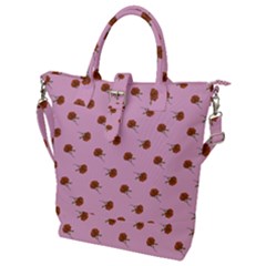 Peach Rose Pink Buckle Top Tote Bag by snowwhitegirl