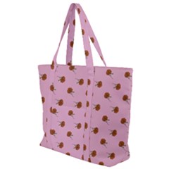 Peach Rose Pink Zip Up Canvas Bag by snowwhitegirl