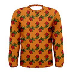 Red Roses Orange Men s Long Sleeve Tee