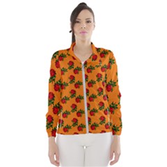 Red Roses Orange Women s Windbreaker