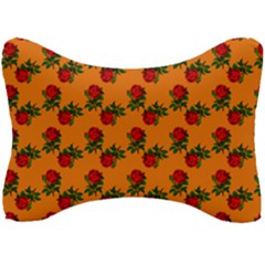 Red Roses Orange Seat Head Rest Cushion