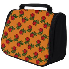 Red Roses Orange Full Print Travel Pouch (Big)