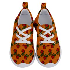 Red Roses Orange Running Shoes