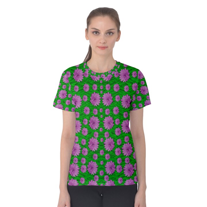 Bloom In Peace And Love Women s Cotton Tee