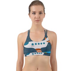 Plane Aircraft Flight Back Web Sports Bra by Simbadda